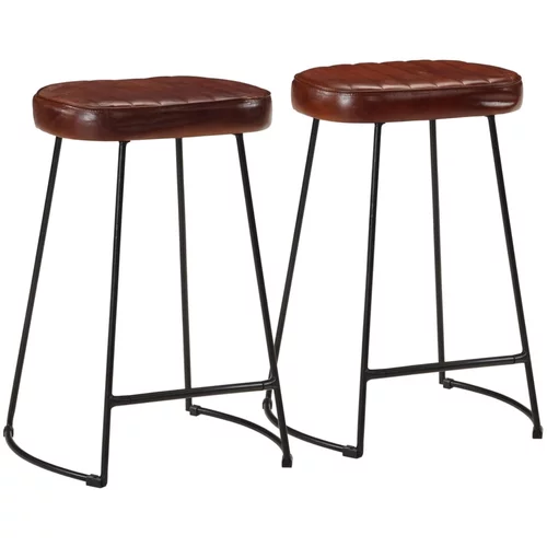 vidaXL Barski stolčki 2 kosa temno rjavi 41x29x62 cm