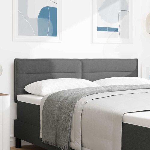  LED glava kreveta s LED trakama Tamno siva 160 cm tkanina Cene