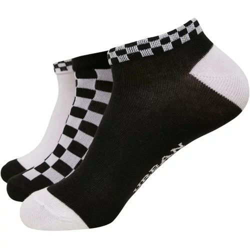 Urban Classics Accessoires Sneaker Socks Checks 3-Pack black/white