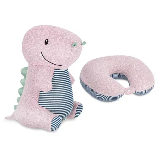 Spokey CUDDLY 2in1 Children's travel vankúšik and plush toy in one, hippo