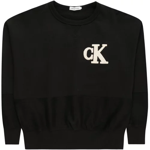Calvin Klein Jeans Majica kremna / črna