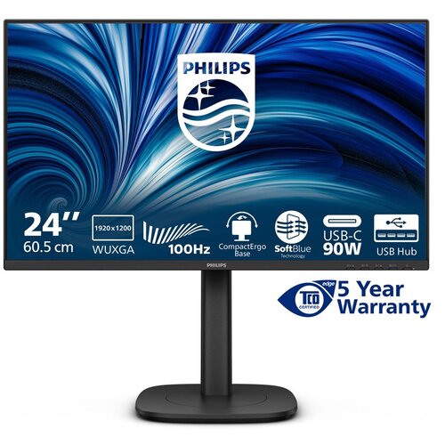 Philips 3000 series 24B2U3301D /00 computer monitor 61.2 cm (24.1) 1920 x 1200 pixels WUXGA LCD Black Cijene