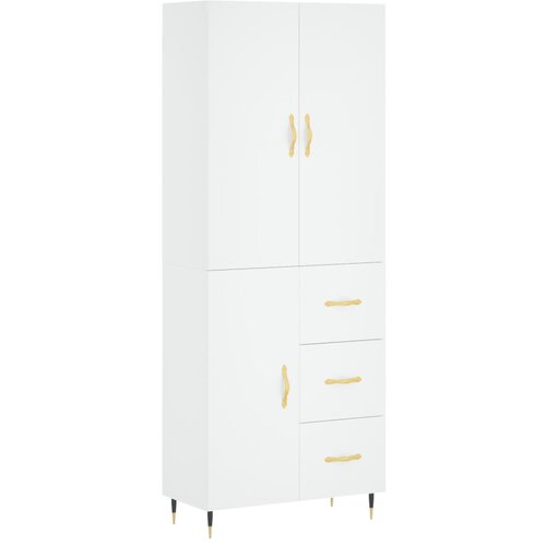 Maison Chic Visoka omara - Komoda - Predalnik bela 69,5x34x180 cm inženirski les, (21720709) Slike