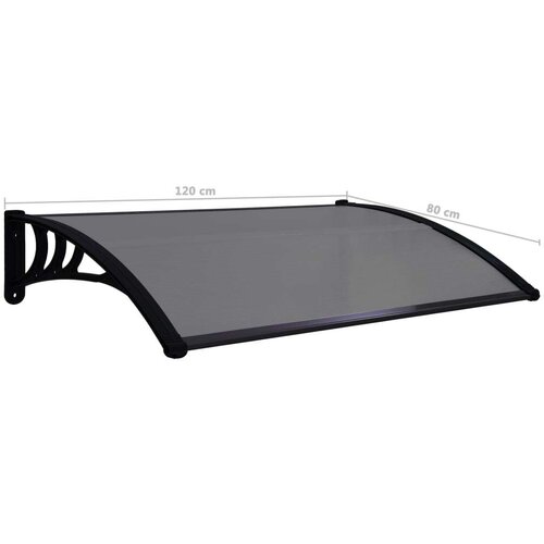  Nadstre&amp;scaron;nica za vrata crna 120 x 80 cm PC Slike