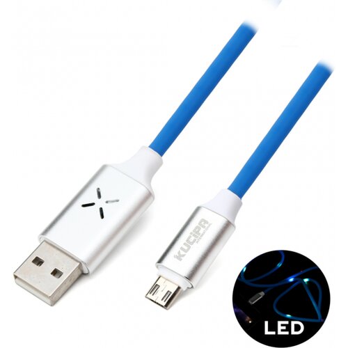 Kucipa data kabl K257 micro USB 1m plavi Slike