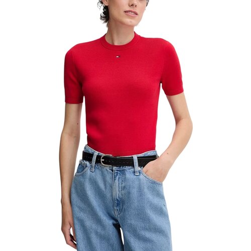 Tommy Hilfiger Puloverji TJW ESSENTIAL SS SWE DW0DW19336 Rdeča Slike