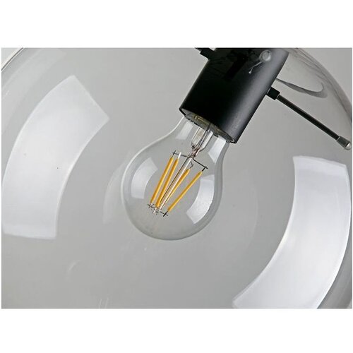 Toolight stropna svjetiljka viseća staklena lassi crna 25 cm APP307-1CP Slike