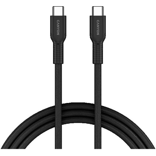 Canyon cable OnWire 60CL C-C 60W COLOR Braided 1m Black ( CND-CCAP60AB10B ) Cene