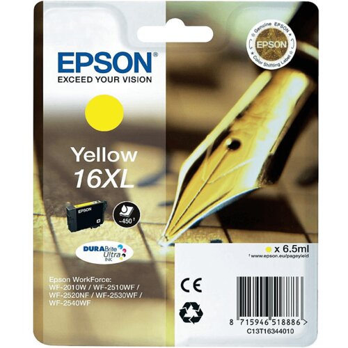 Epson kartu&amp;scaron;a 16 XL (C13T16344010) (rumena), original Slike