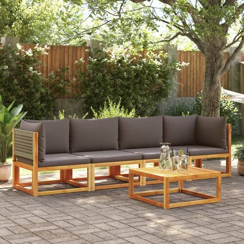 vidaXL 4-dijelni set vrtnih sofa s jastucima masivno bagremovo drvo Cene