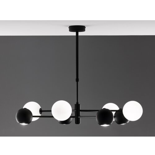 Jupiter 1998 - Luster na stalku MOKA 4xGU10/10W/230V + 4xG9/10W/230V crna/bela Slike