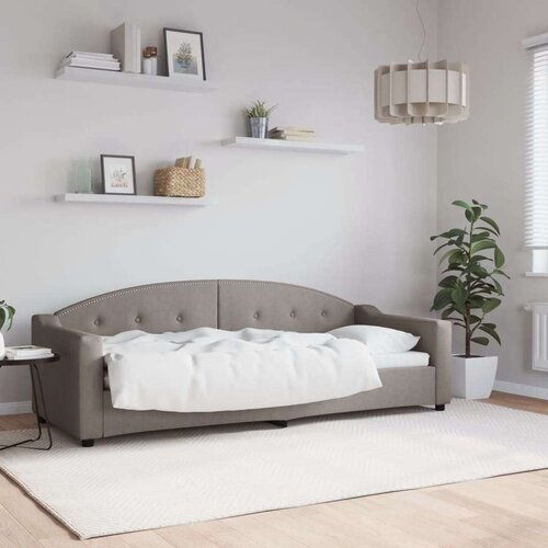  Dnevni krevet smeđesivi 80 x 200 cm od tkanine Slike
