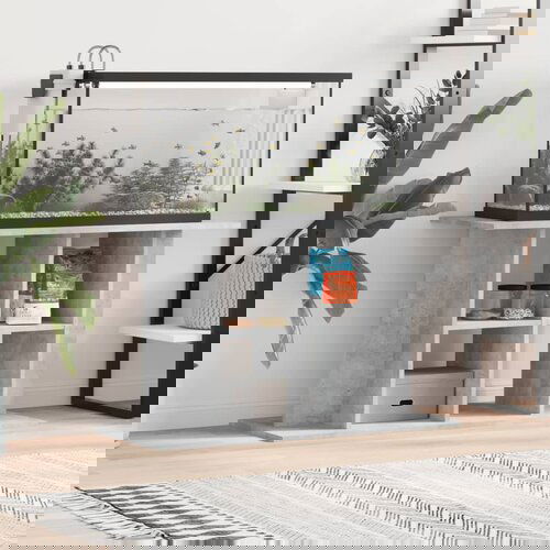 VidaXL Stalak za akvarij boja betona 100x40x60 cm konstruirano drvo Slike