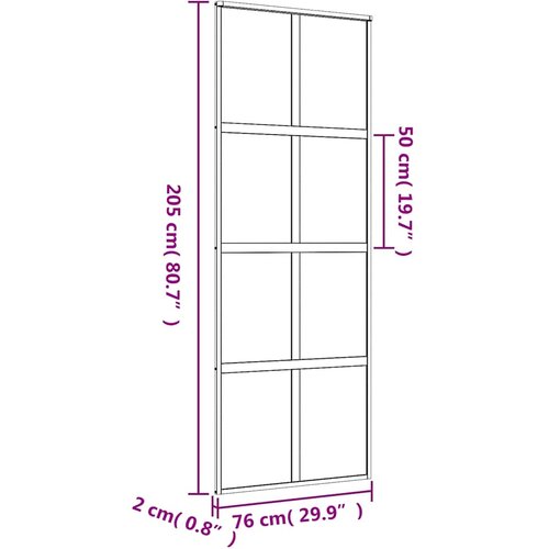  Klizna vrata zlatna 76x205 cm matirano staklo ESG i aluminij Slike