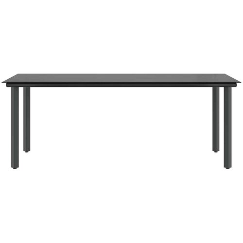  Vrtna garnitura - 8-dijelni vrtni blagovaonski set s jastucima poliratan i staklo Siva 200 x 100 x 74 cm 8 Slike