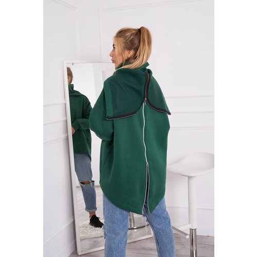 Kesi Insulated sweatshirt with back zip dark green Cene