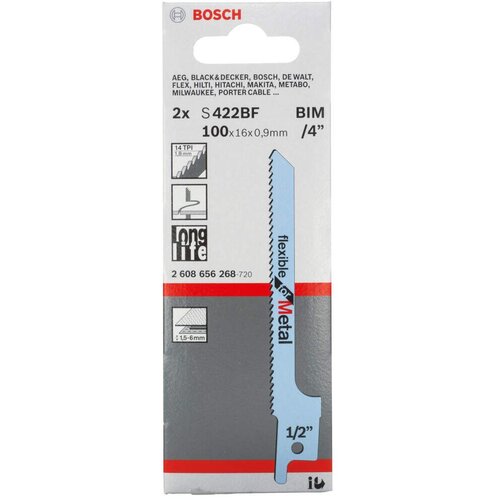 Bosch list univerzalne testere S 422 BF Flexible for Metal - pakovanje 2 komada - 2608656268 Slike