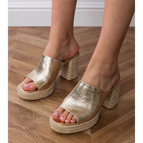 Gemre Golden wedge espadrilles Grande Slike