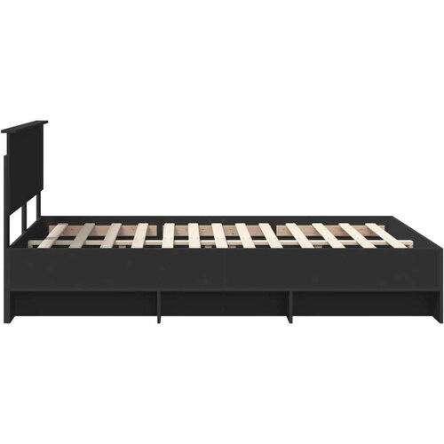  Okvir za krevet Crna 140 x 200 cm Konstruirano drvo - Crna 140 x 200 cm Slike