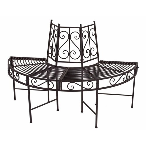 Garden Pleasure Crna metalna vrtna klupa Narvi - Slike