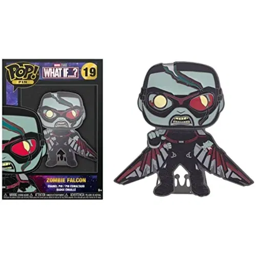 Funko Loungefly pop! Velika emajla Pin Marvel: Marvel - Falcon - kaj če - Zombie Falcon broška, (20499300)