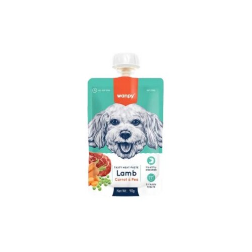 WANPY pasta jagnjetina, sargarepa i grasak poslastica za pse 90g Cene