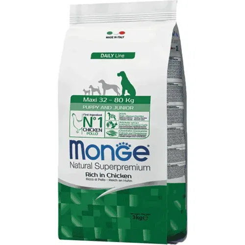Monge Daily Maxi Puppy and Junior, Piletina - 12 kg