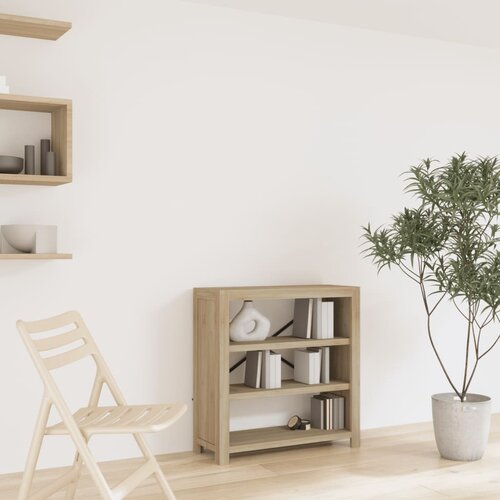 vidaXL Knjižna omara 3-nadstropna 80x30x80 cm trdna akacija Cene