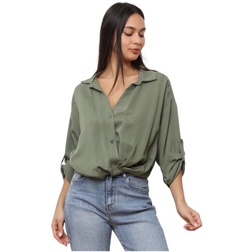 La Modeuse Srajce & Bluze 74373_P175848 Kaki Cene