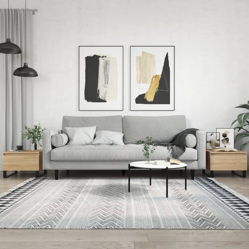 vidaXL Klubska mizica 2 kosa sonoma hrast 50x46x35 cm inženirski les Cene