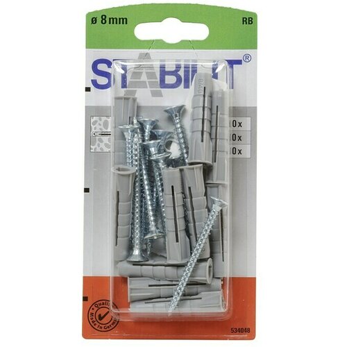 STABILIT Set za montažo regala (Premer zidnega vložka: 8 mm, Dolžina zidnega vložka: 40 mm, 10 kos) Cene