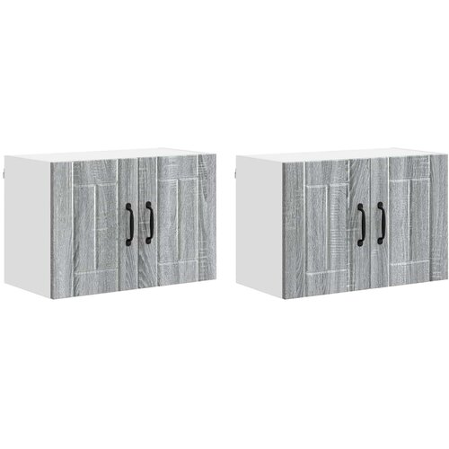  Ormar za Zid Lucca 2 pcs Siva sonoma 60 x 31 x 40 cm Slike