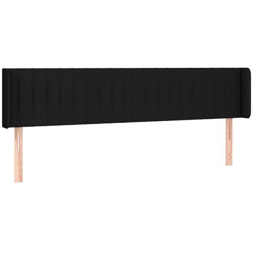  LED uzglavlje crno 203x16x78/88 cm od tkanine Slike