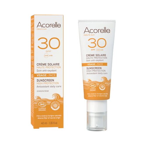 Acorelle Sončna krema za obraz ZF 30 Cene