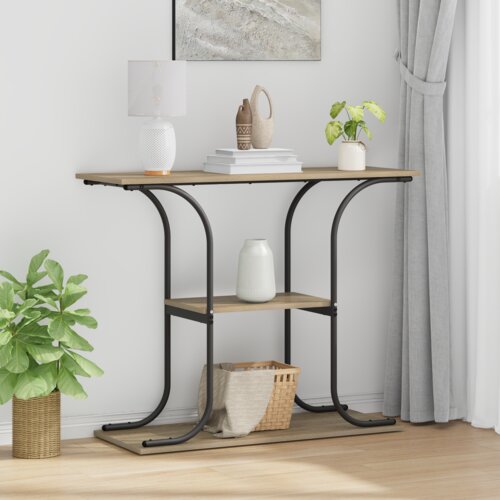 vidaXL Konzolna miza sonoma hrast 101 x 35 x 80.5 cm Konstruiran les Cene