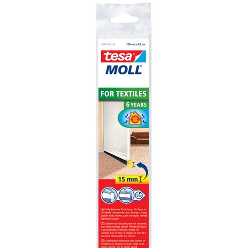 Tesa Traka za brtvljenje METLICA ZA VRATA ZA TEKSTILNE PODNE OBLOGE BIJELA 1M/43MM Slike