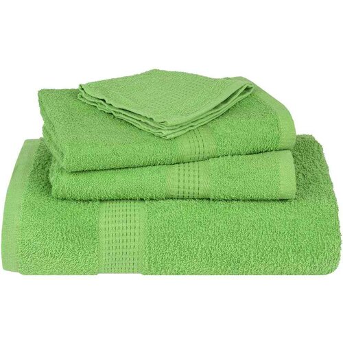 VidaXL 12-dijelni set ručnika zelena boja jabuke 360 gsm 100 % pamuk Slike