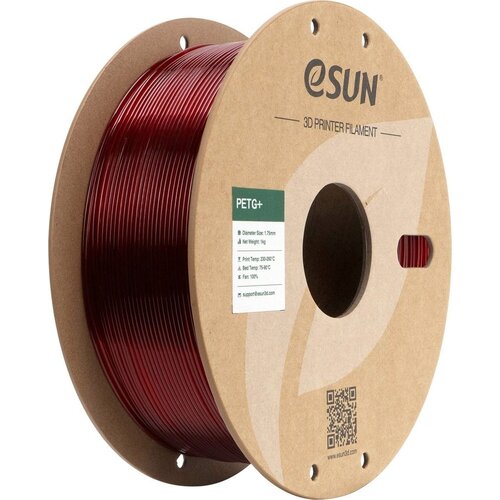 ESUN PETG+ Translucent Red - 1,75 mm / 1000 g Slike
