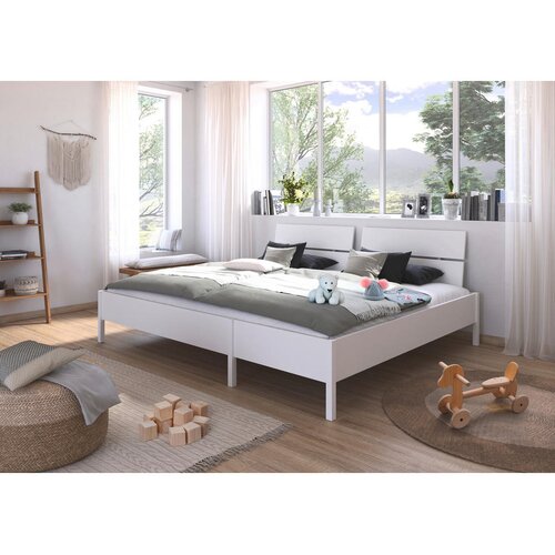 Rauch M&amp;ouml;bel POSTELJA 240 cm x 200 cm , leseni material bela Slike