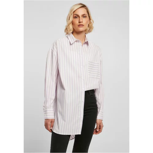 UC Ladies Ladies Oversized Stripe Shirt white/lilac