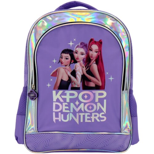 KPop Demon Hunters ljubičasti ruksak s dva pretinca i dva džepa Slike