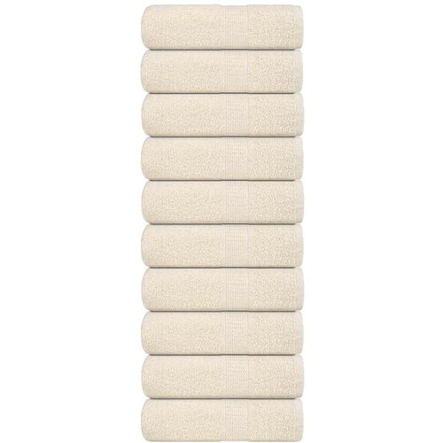vidaXL Brisače 10 kos krem 30x50 cm 360 gsm 100% bombaž Cene