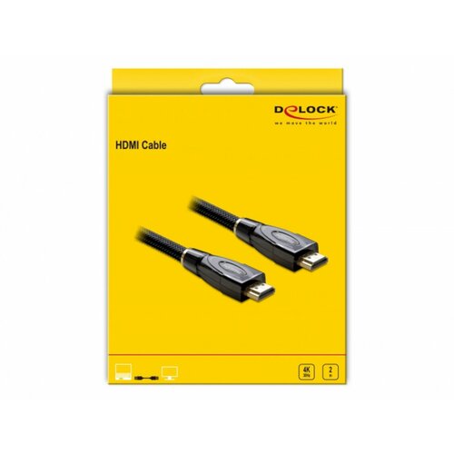 Delock hdmi kabel z mrežno povezavo 2m črn high speed premium 82737 Cene