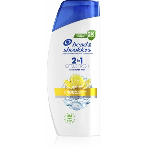 Head & Shoulders Citrus Fresh 2v1 šampon proti prhljaju za mastne lase 625 ml