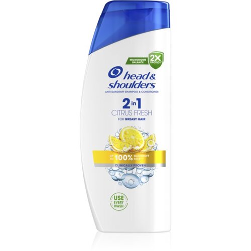 Head &amp;amp; Shoulders Citrus Fresh 2v1 &amp;scaron;ampon protiv peruti za masnu kosu 625 ml Slike