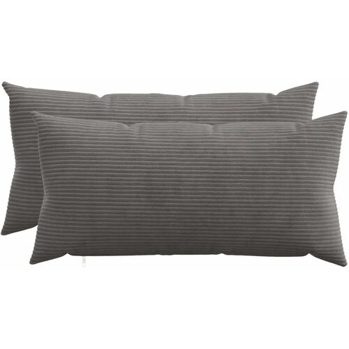  Presvlaka za jastuk 2 pcs HEERLEN Tamnosiva 40 x 80 cm Kord - Tamnosiva 40 x 80 cm 2 Cijene