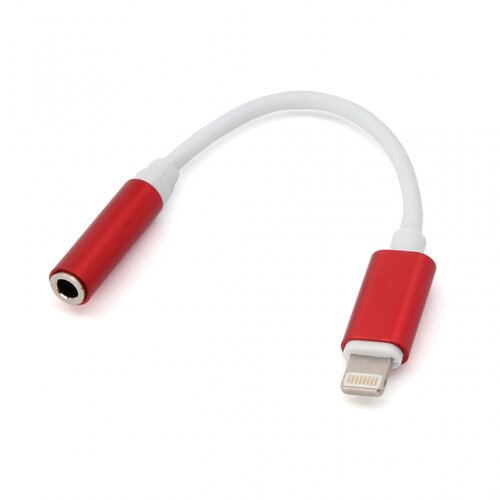 Teracell adapter za slusalice iP-11 iphone lightning na 3.5mm crveni Slike