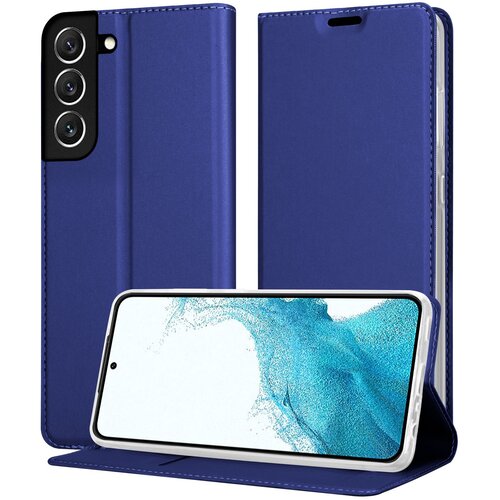 Cadorabo Ohi&scaron;je, združljiv s Samsungom v elegantno temno modri - za&scaron;čitni pokrov z magnetnim zapiranjem, stoječo funkcijo in režo za kartico, (20694382) Cene