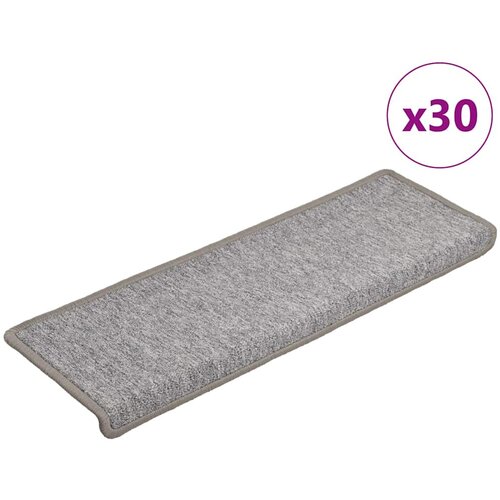 vidaXL Stopniščne preproge 30 kosov 65x21x4 cm svetlo sive pravokotne robove Cene