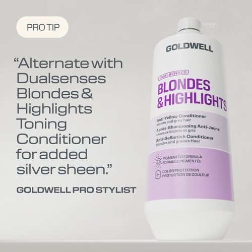Goldwell Dualsenses Blondes &amp;amp; Highlights Anti-Yellow Conditioner regenerator neutralizirajući žuti tonovi 1000 ml Slike